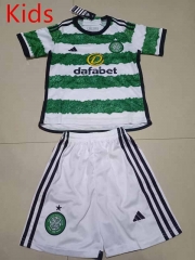 2023-2024 Celtic Home White&Green Kids/Youth Soccer Unifrom-507