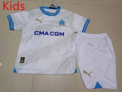 2023-2024 Olympique de Marseille Home White Kid/Youth Soccer Uniform-507