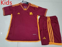 2023-2024 Roma Home Red Kid/Youth Soccer Uniform-507