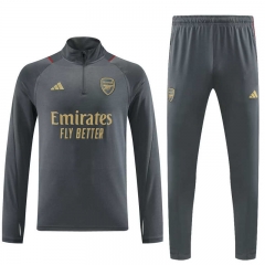 2023-2024 Arsenal Grey Thailand Soccer Tracksuit Uniform-4627