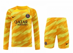 2023-2024 Paris SG Goalkeeper Yellow Thailand LS Soccer Uniform-418