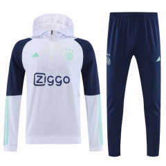 2023-2024 Ajax White Thailand Soccer Tracksuit With Hat-4627