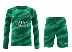 2023-2024 Paris SG Goalkeeper Green Thailand LS Soccer Uniform-418
