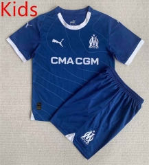 2023-2024 Olympique de Marseille Away Blue Kid/Youth Soccer Uniform-AY