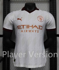 Player Version 2023-2024 Manchester City Away White Thailand Soccer Jersey AAA-888