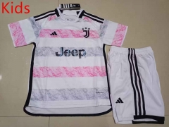 2023-2024 Juventus Away White Kids/Youth Soccer Uniform-507