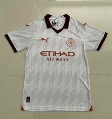2023-2024 Manchester City 2nd Away White Thailand Soccer Jersey AAA-818