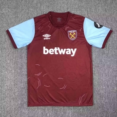 2023-2024 With AD West Ham United Home Red Thailand Soccer Jersey AAA-417