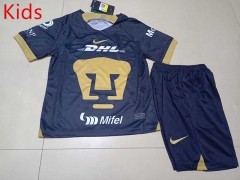 2023-2024 Pumas UNAM Pumas UNAM Away Royal Blue Kids/Youth Soccer Uniform-507