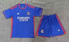 2023-2024 Olympique Lyonnais Colorful Blue Soccer Uniform-8975