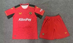 2023-2024 Wolverhampton Wanderers Away Red Soccer Uniform-8975