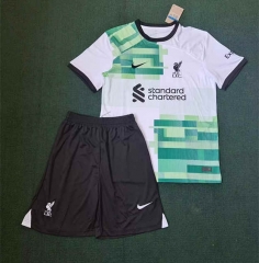 2023-2024 Correct Version Liverpool Away White Soccer Uniform-3454