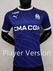 Player Version 2023-2024 Olympique de Marseille Away Blue Thailand Soccer Jersey AAA-2273