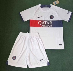 2023-2024 Correct Version Paris SG Away White Soccer Uniform-3454