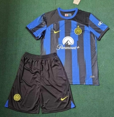 2023-2024 Correct Version Inter Milan Home Blue&Black Soccer Uniform-3454