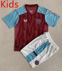 2023-2024 Aston Villa Home Red&Blue Kids/Youth Soccer Uniform-AY
