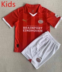 2023-2024 PSV Eindhoven Home Red Kid/Youth Soccer Uniform-AY