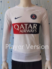 Player Version 2023-2024 Paris SG Away White LS Thailand Soccer Jersey AAA-807