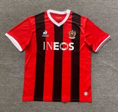 2023-2024 OGC Nice Home Red&Black Stripes Thailand Soccer Jersey AAA-512