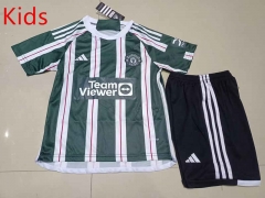2023-2024 Manchester City Away Green Kid/Youth Soccer Uniform-507