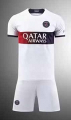 (Without Brand Logo) 2023-2024 Paris SG White Soccer Uniform-1506