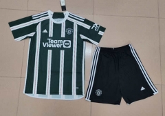 2023-2024 Manchester United Away Green Soccer Uniform-718