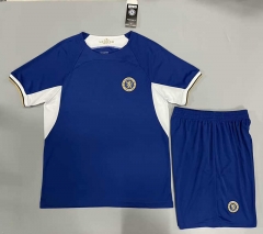 (Without Brand Logo) 2023-2024 Chelsea Home Blue Soccer Uniform-1506