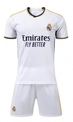 (Without Brand Logo) 2023-2024 Real Madrid Home White Soccer Uniform-9031