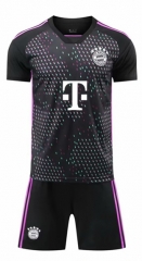 (Without Brand Logo) 2023-2024 Bayern München Away Black Soccer Uniform-1506
