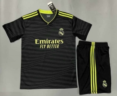 (Without Brand Logo) 2023-2024 Real Madrid Black Soccer Uniform-9031