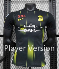 Player Version 2023-2024 Al Ittihad Saudi Arabia 2nd Away Black Thailand Soccer Jersey AAA-888