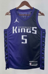 2024 Trapeze Limited  Sacramento Kings Purple #5 NBA Jersey-311