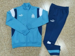 2023-2024 Olympique Marseille Light Blue Thailand Soccer Jacket Uniform-GDP