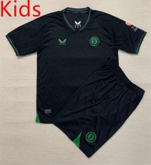 2023-2024 Aston Villa Goalkeeper Black Kids/Youth Soccer Uniform-AY