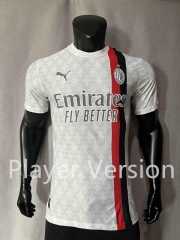 Player Version 2023-2024 Correct Version AC Milan Away White Thailand Soccer Jersey AAA-4691
