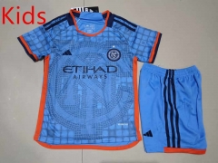 2023-2024 New York City Home Blue Kids/Youth Soccer Uniform-507