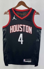 2024 Trapeze Limited Houston Rockets Black #4 NBA Jersey-311