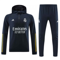 2023-2024 Real Madrid Royal Blue Thailand Soccer Tracksuit With Hat-4627