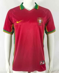 Retro Version 98 Portugal Home Red Thailand Soccer Jersey AAA-503
