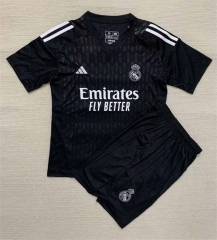 2023-2024 Real Madrid Goalkeeper Black Soccer Uniform-AY