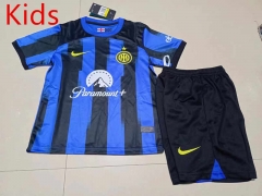 2023-2024 Inter Milan Home Blue&Black Kid/Youth Soccer Uniform-507