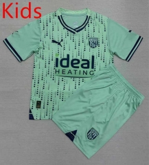 2023-2024 West Bromwich Albion Away Green Kids/Youth Soccer Unifrom-AY