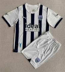 2023-2024 West Bromwich Albion Home Black&White Soccer Unifrom-AY