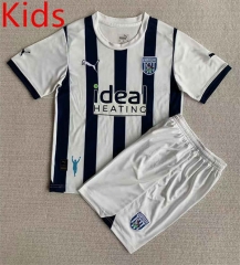 2023-2024 West Bromwich Albion Home Black&White Kids/Youth Soccer Unifrom-AY