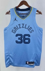2021 Trapeze Limited Memphis Grizzlies Blue #36 NBA Jersey-311