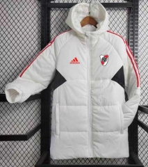 2023-2024 River Plate White Cotton Coats With Hat-GDP