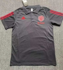 2023-2024 Manchester United Black Thailand Polo Shirt-709