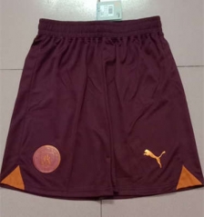 2023-2024 Manchester City Away Date Red Thailand Soccer Shorts-2886