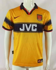Retro Version 97-99 Arsenal FC Away Yellow Thailand Soccer Jersey AAA-503