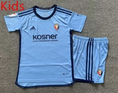 2023-2024 CA Osasuna Away Blue Kids/Youth Soccer Uniform-7809